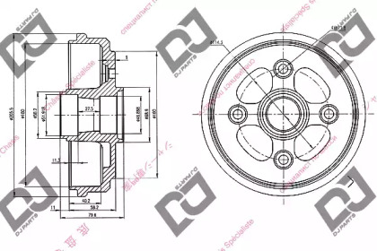 Тормозный барабан DJ PARTS BR1055